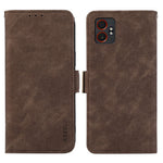 ABEEL For Samsung Galaxy XCover7 Pro Case PU Leather Folio Stand View RFID Blocking Phone Cover