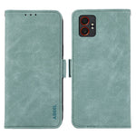 ABEEL For Samsung Galaxy XCover7 Pro Case PU Leather Folio Stand View RFID Blocking Phone Cover