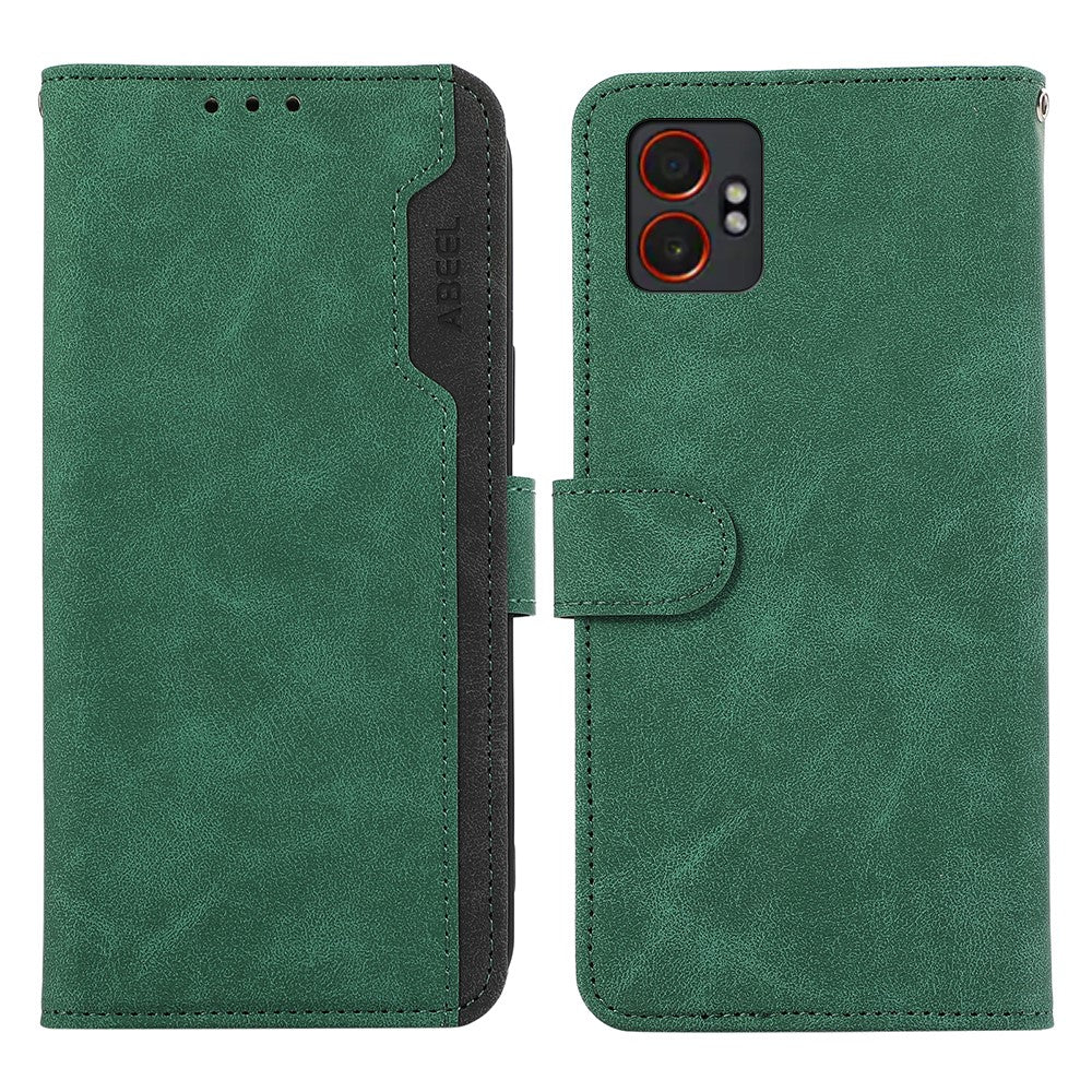 ABEEL For Samsung Galaxy XCover7 Pro Case Color Splicing Leather Flip Phone Cover RFID Blocking