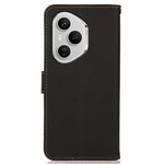 KHAZNEH for Honor 400 Pro 5G (Global) Case Genuine Cow Leather RFID Blocking Wallet Phone Cover