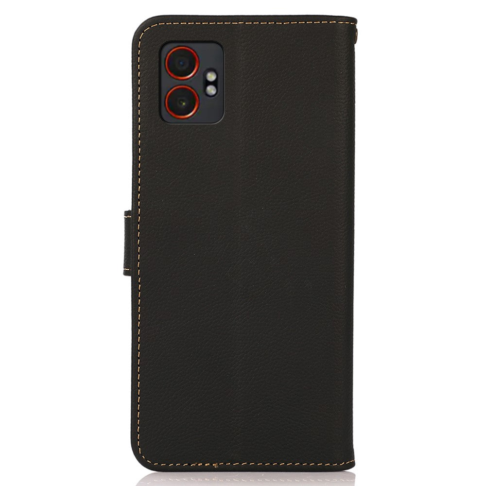 KHAZNEH til Samsung Galaxy XCover7 Pro Etui Ægte Koskind RFID-Blokerende Pung Telefoncover