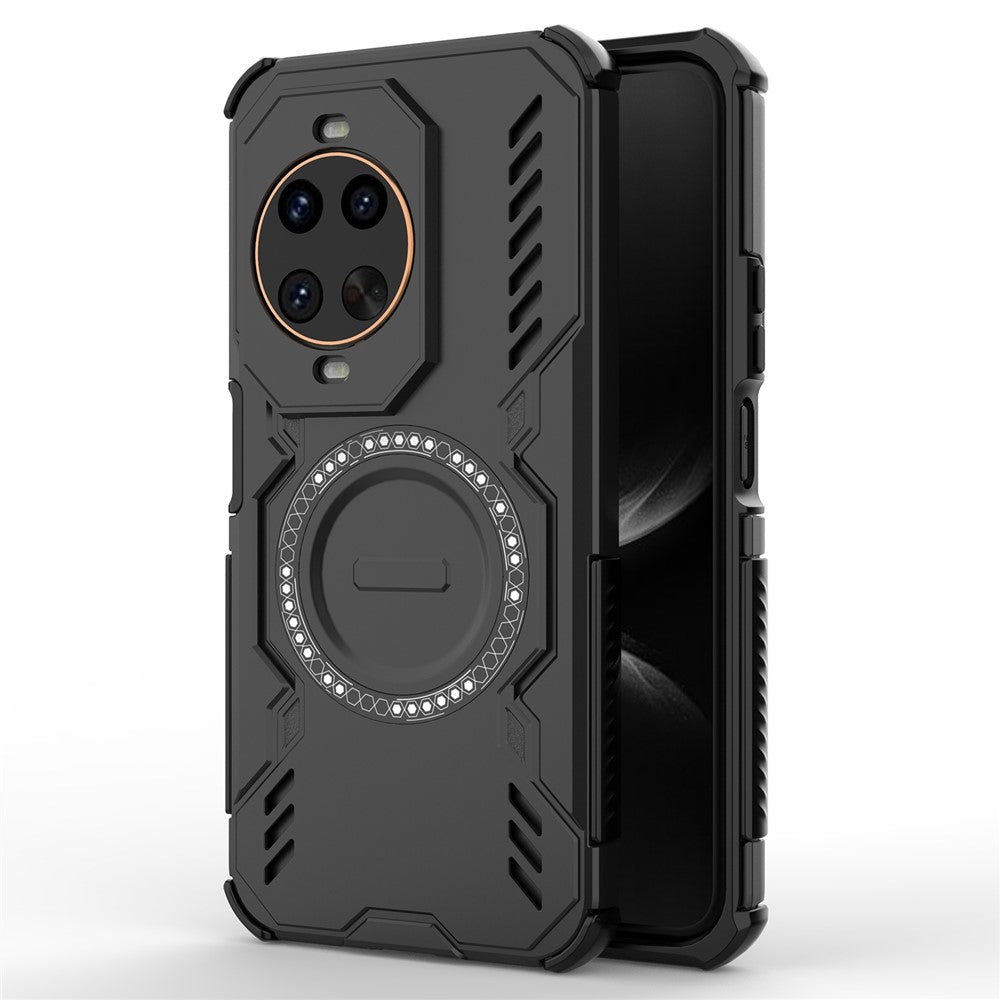 For Huawei nova 14 Ultra 5G Magnetic Case Butterfly Armor Hollow Heat Dissipation PC + TPU Phone Cover