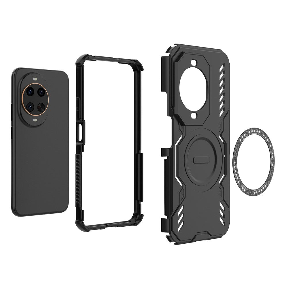 For Huawei nova 14 Ultra 5G Magnetic Case Butterfly Armor Hollow Heat Dissipation PC + TPU Phone Cover