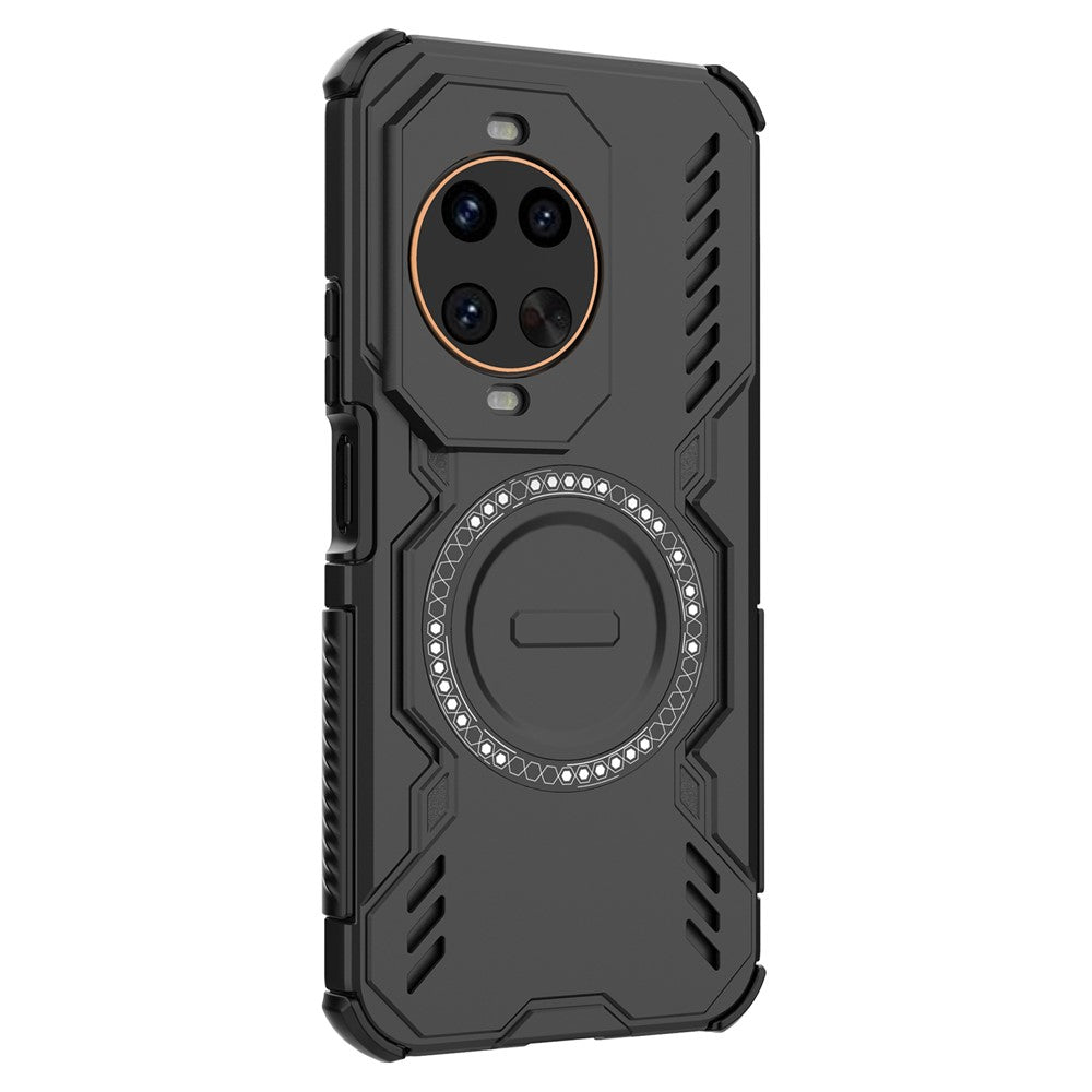 For Huawei nova 14 Ultra 5G Magnetic Case Butterfly Armor Hollow Heat Dissipation PC + TPU Phone Cover