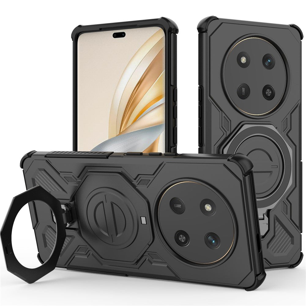 For Honor Magic7 Lite 5G / X9c 5G / X60 Pro 5G Magnetic Case Rotating Metal Kickstand Shockproof PC + TPU Phone Back Cover