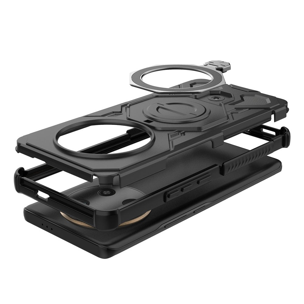 For Honor Magic7 Lite 5G / X9c 5G / X60 Pro 5G Magnetic Case Rotating Metal Kickstand Shockproof PC + TPU Phone Back Cover