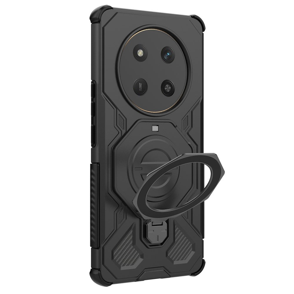 For Honor Magic7 Lite 5G / X9c 5G / X60 Pro 5G Magnetic Case Rotating Metal Kickstand Shockproof PC + TPU Phone Back Cover