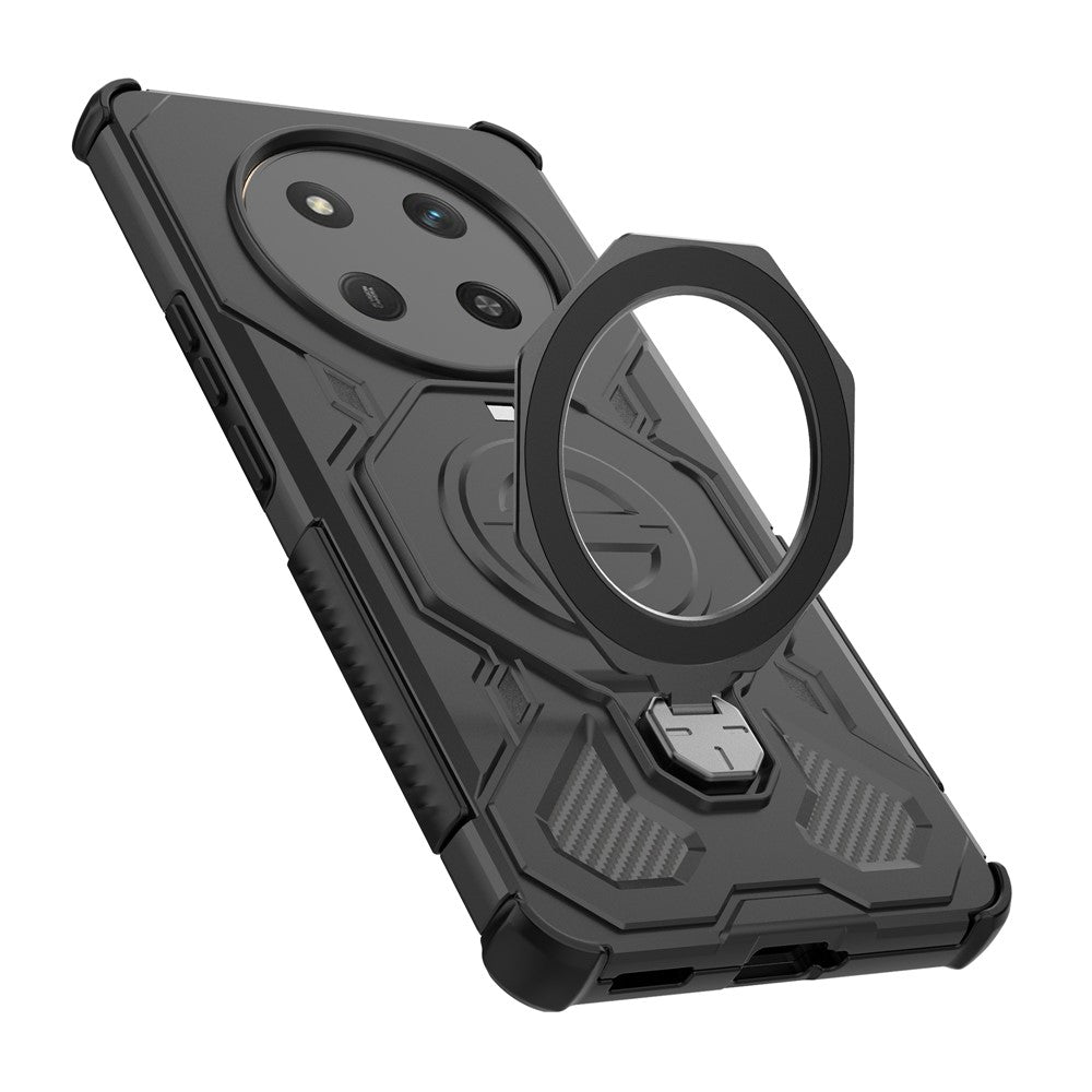 For Honor Magic7 Lite 5G / X9c 5G / X60 Pro 5G Magnetic Case Rotating Metal Kickstand Shockproof PC + TPU Phone Back Cover