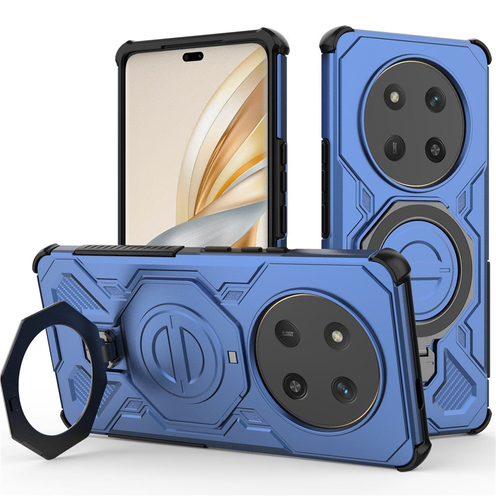 For Honor Magic7 Lite 5G / X9c 5G / X60 Pro 5G Magnetic Case Rotating Metal Kickstand Shockproof PC + TPU Phone Back Cover