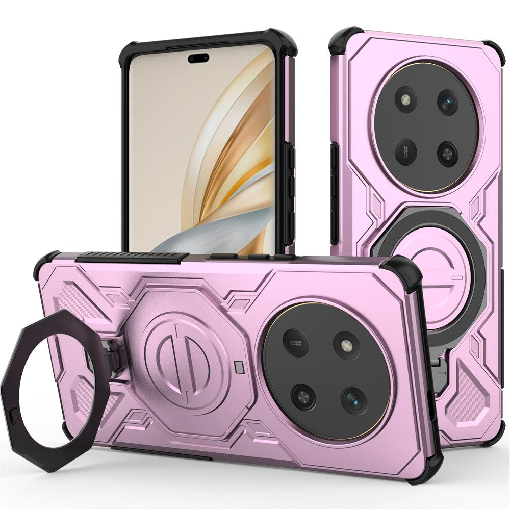 For Honor Magic7 Lite 5G / X9c 5G / X60 Pro 5G Magnetic Case Rotating Metal Kickstand Shockproof PC + TPU Phone Back Cover