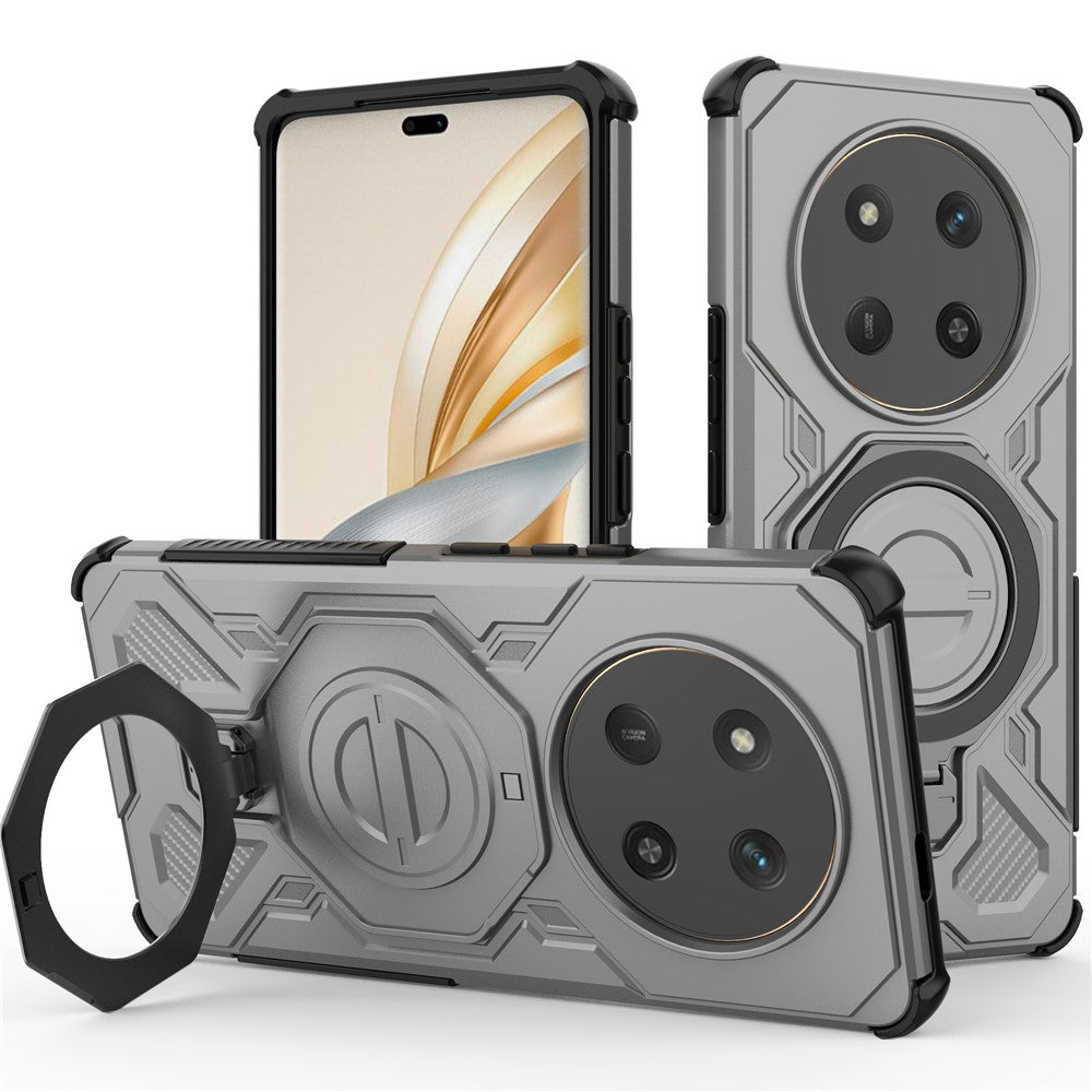 For Honor Magic7 Lite 5G / X9c 5G / X60 Pro 5G Magnetic Case Rotating Metal Kickstand Shockproof PC + TPU Phone Back Cover