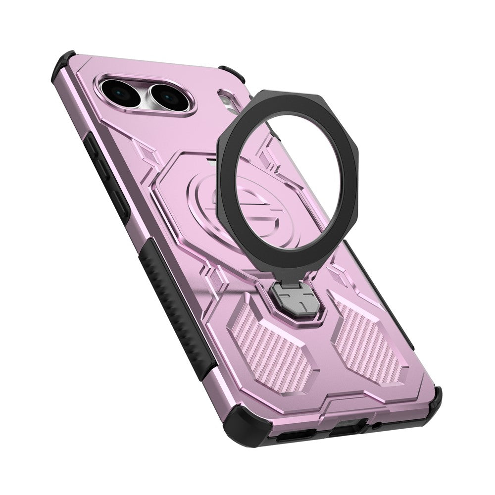 For OnePlus Nord 4 Magnetic Case Rotating Metal Kickstand Shockproof PC + TPU Phone Back Cover
