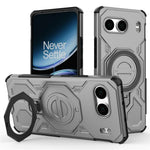 For OnePlus Nord 4 Magnetic Case Rotating Metal Kickstand Shockproof PC + TPU Phone Back Cover