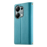 For Xiaomi Redmi Note 13 Pro 4G  /  Poco M6 Pro 4G Case Zipper Wallet Color Splicing Leather Flip Phone Cover with Straps