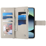 For Xiaomi Redmi Note 14 5G Case Zipper Wallet Color Splicing Leather Flip Phone Cover with Straps