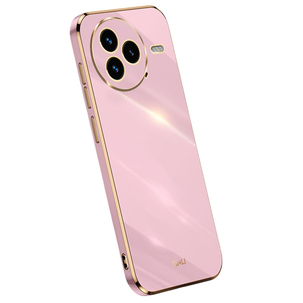 XINLI För Xiaomi Civi 5 Pro 5G Skal TPU mobilskal med Galvaniserad Ram