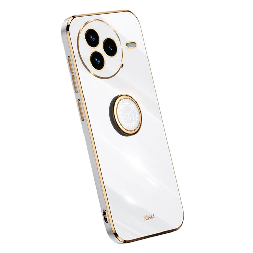 XINLI For Xiaomi Civi 5 Pro 5G Case Ring Kickstand Electroplating TPU Phone Cover