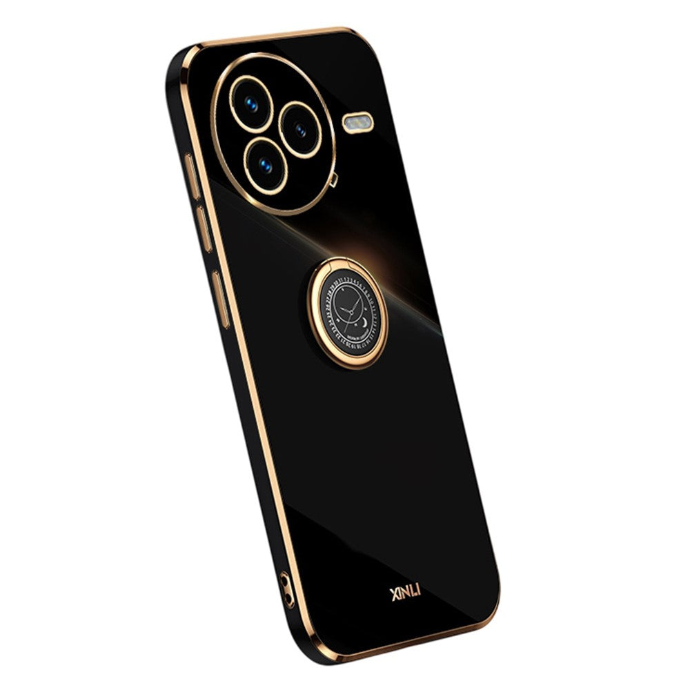 XINLI For Xiaomi Civi 5 Pro 5G Case Ring Kickstand Electroplating TPU Phone Cover