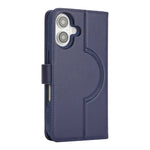 For iPhone 16 Wallet Case Compatible with MagSafe Anti-Drop Detachable PU Leather Phone Cover