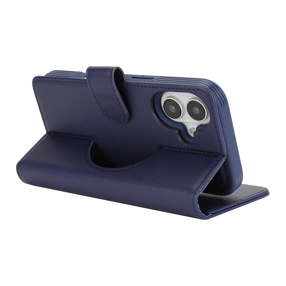 For iPhone 16 Wallet Case Compatible with MagSafe Anti-Drop Detachable PU Leather Phone Cover