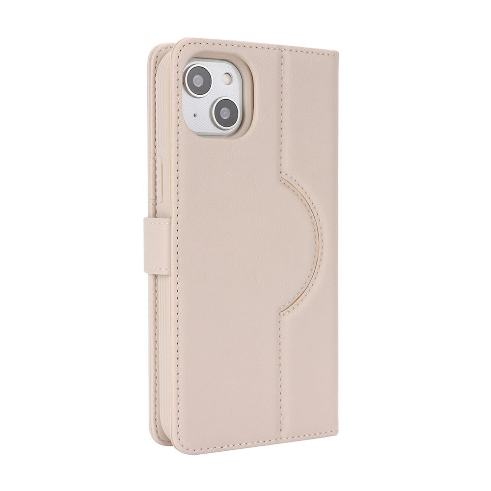 Til iPhone 15 Plus / 14 Plus Cover med kortholder Kompatibel med MagSafe Anti-Drop Aftageligt Telefoncover i PU-læder