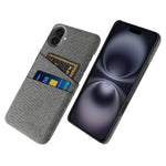 For iPhone 17 Case Cloth + Hard PC Phone Cover with Dual Card Slots