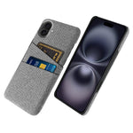 For iPhone 17 Case Cloth + Hard PC Phone Cover with Dual Card Slots