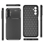 Samsung Galaxy A14 5G / 4G Kolfiberstruktur TPU mobilskal Fallsäkert Reptåligt Fodral