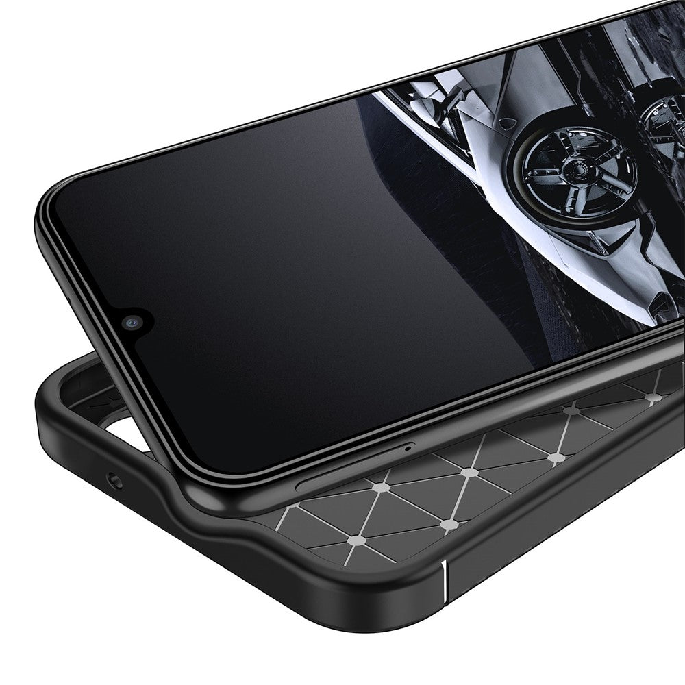 Samsung Galaxy A14 5G / 4G Kolfiberstruktur TPU mobilskal Fallsäkert Reptåligt Fodral