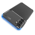 Samsung Galaxy A14 5G / 4G Kolfiberstruktur TPU mobilskal Fallsäkert Reptåligt Fodral