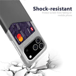 For iPhone 18 Pro / 17 Pro Case PU Leather Cloth Texture Hard PC Phone Cover with Card Holder