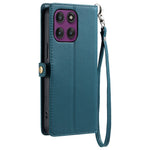 For Motorola Edge 60 Pro 5G Leather Case with Wrist Strap Wallet Stand Phone Cover