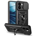 OnePlus 13s 5G / 13T 5G-skal med skjutbart kameralock PC + TPU-stativmobilskal
