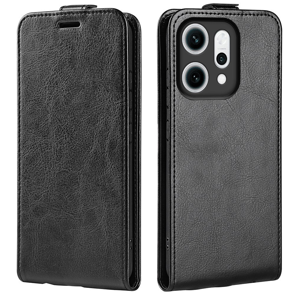 Til Oppo Reno14 5G (Global) Cover med kortlommer Vertikalt flip lædertelefoncover - Brun