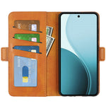 For Oppo Reno14 Pro 5G (Global) Case Calf Texture Leather Wallet Phone Cover