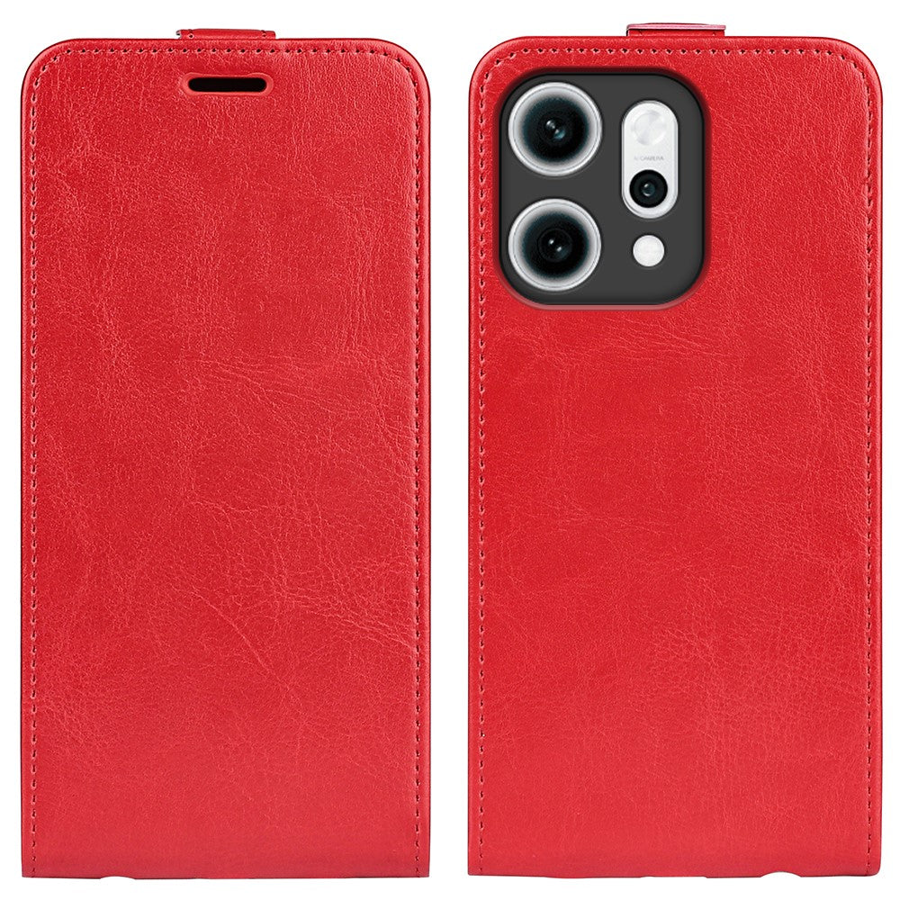 For Oppo Reno14 Pro 5G (Global) Case with Card Slots Vertical Flip Leather Phone Cover - Brown