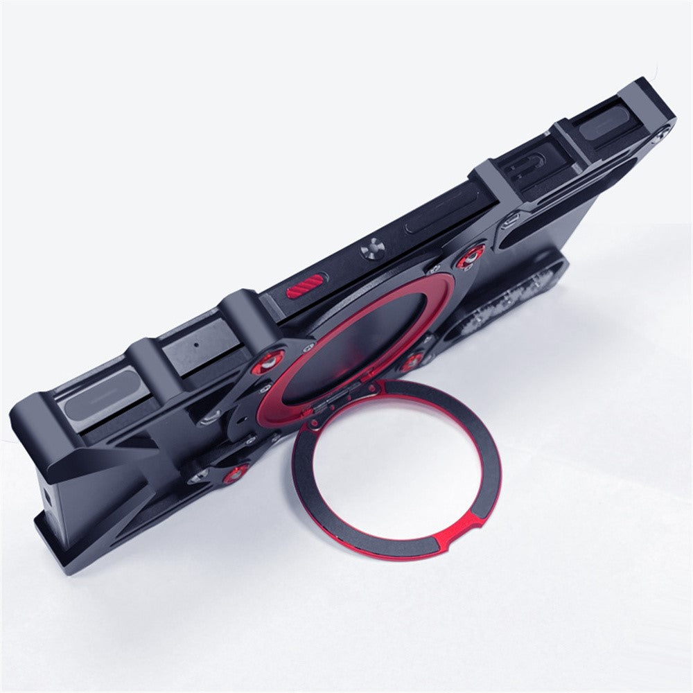 For Xiaomi Poco X7 5G / Redmi Note 14 Pro 5G Bumper Case Kickstand Aluminum Alloy Magnetic Phone Cover with Wrist Strap