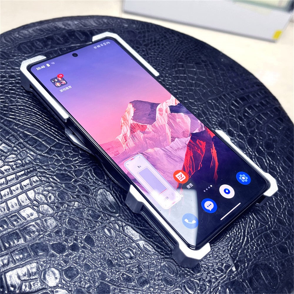 For Xiaomi Poco X7 5G / Redmi Note 14 Pro 5G Bumper Case Kickstand Aluminum Alloy Magnetic Phone Cover with Wrist Strap