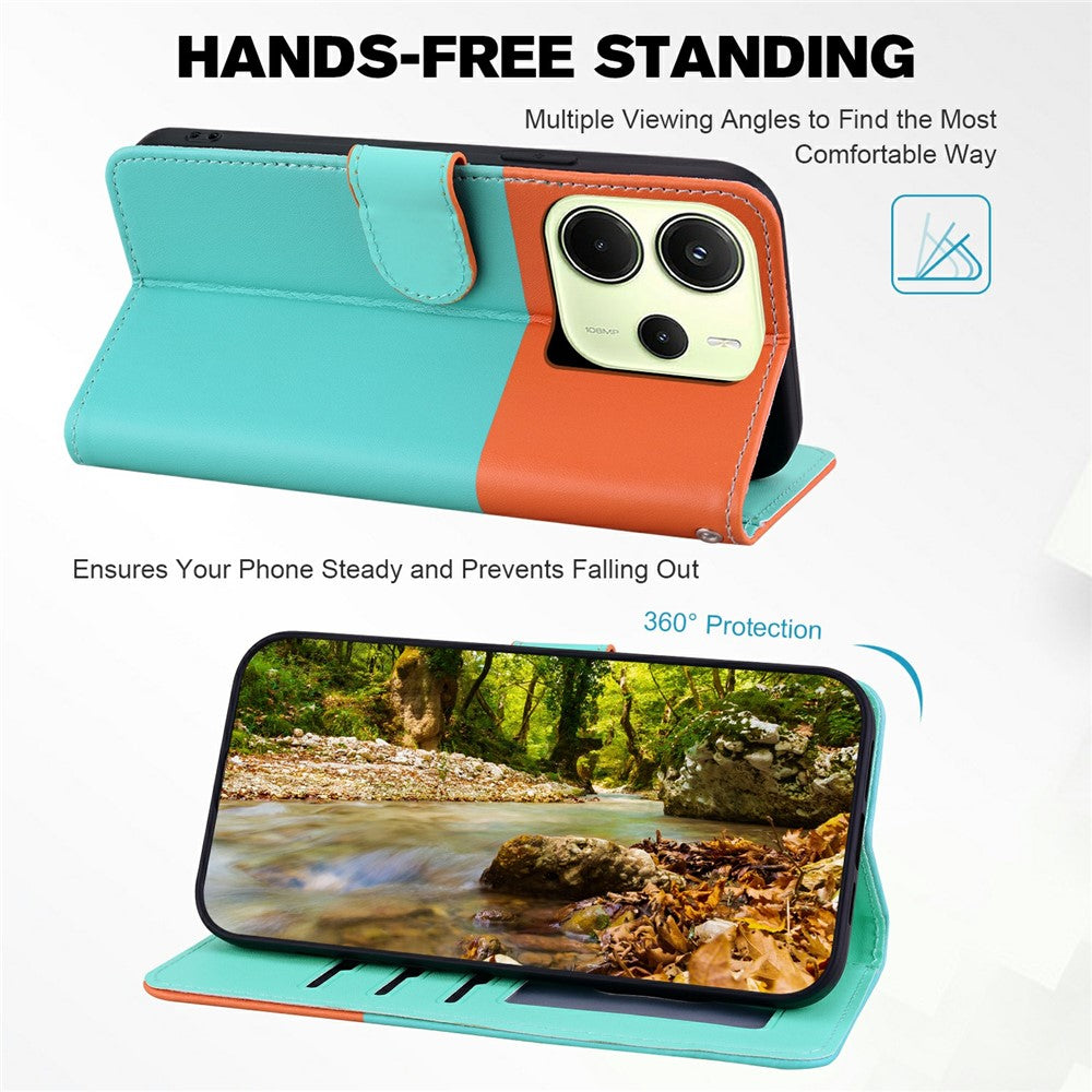 Cartoon Pet Series for Xiaomi Redmi Note 14 4G (164.84mm) Wallet Phone Case Splicing Leather Flip Cover