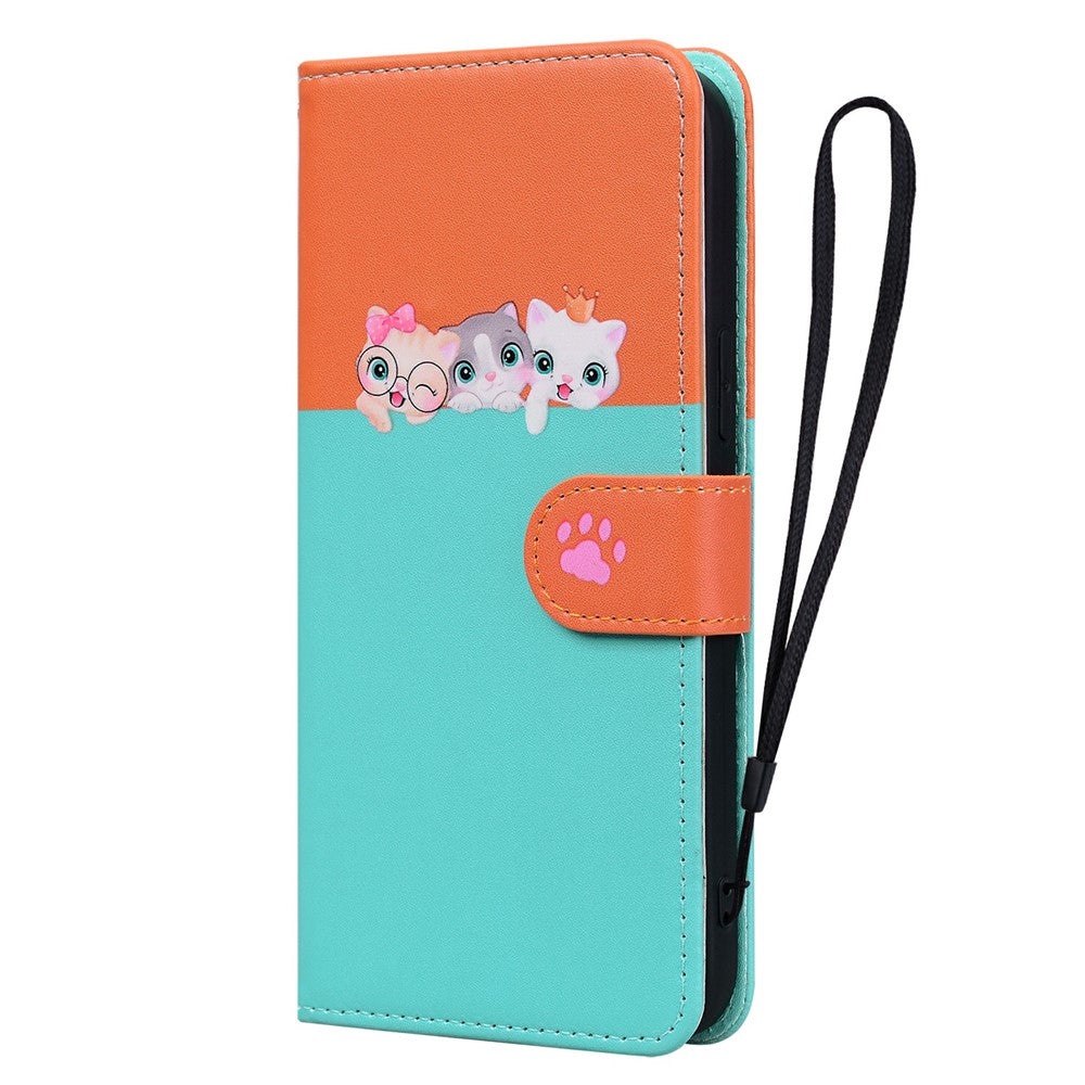 Cartoon Pet Series for Xiaomi Redmi Note 14 4G (164.84mm) Wallet Phone Case Splicing Leather Flip Cover