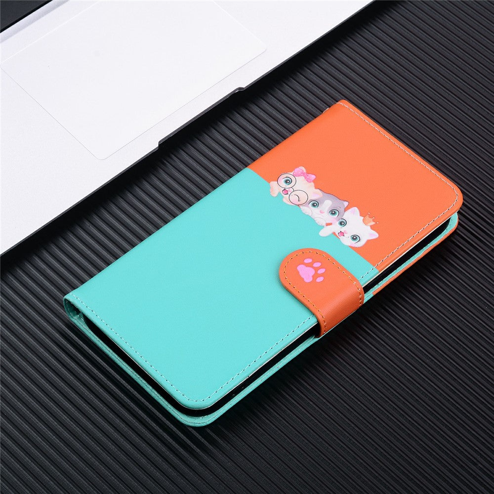 Cartoon Pet Series for Xiaomi Redmi Note 14 4G (164.84mm) Wallet Phone Case Splicing Leather Flip Cover