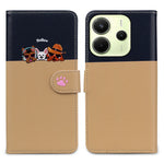 Cartoon Pet Series for Xiaomi Redmi Note 14 4G (164.84mm) Wallet Phone Case Splicing Leather Flip Cover