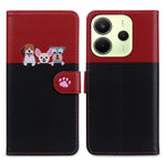 Cartoon Pet Series for Xiaomi Redmi Note 14 4G (164.84mm) Wallet Phone Case Splicing Leather Flip Cover