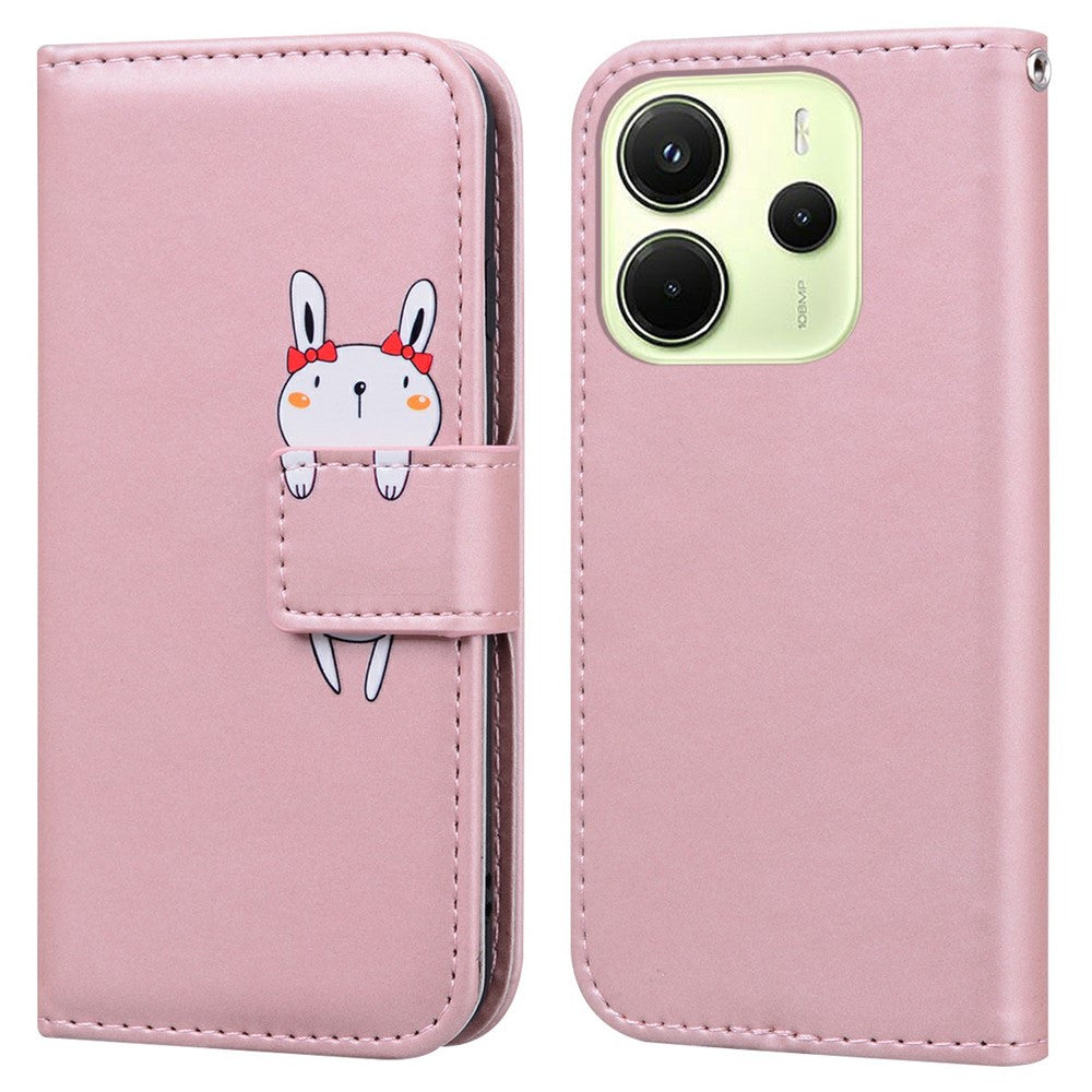 For Xiaomi Redmi Note 14 4G (164.84mm) Case Cartoon Pattern Wallet Leather Phone Cover