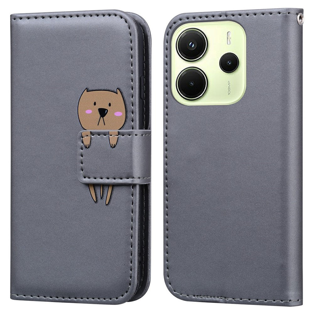 For Xiaomi Redmi Note 14 4G (164.84mm) Case Cartoon Pattern Wallet Leather Phone Cover