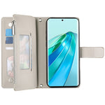 For Honor Magic7 Lite 5G / X9c 5G / X60 Pro 5G Case Zipper Wallet Color Splicing Leather Flip Phone Cover with Straps