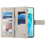 For Honor Magic7 Lite 5G / X9c 5G / X60 Pro 5G Case Zipper Wallet Color Splicing Leather Flip Phone Cover with Straps