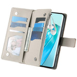 For Honor Magic7 Lite 5G / X9c 5G / X60 Pro 5G Case Zipper Wallet Color Splicing Leather Flip Phone Cover with Straps
