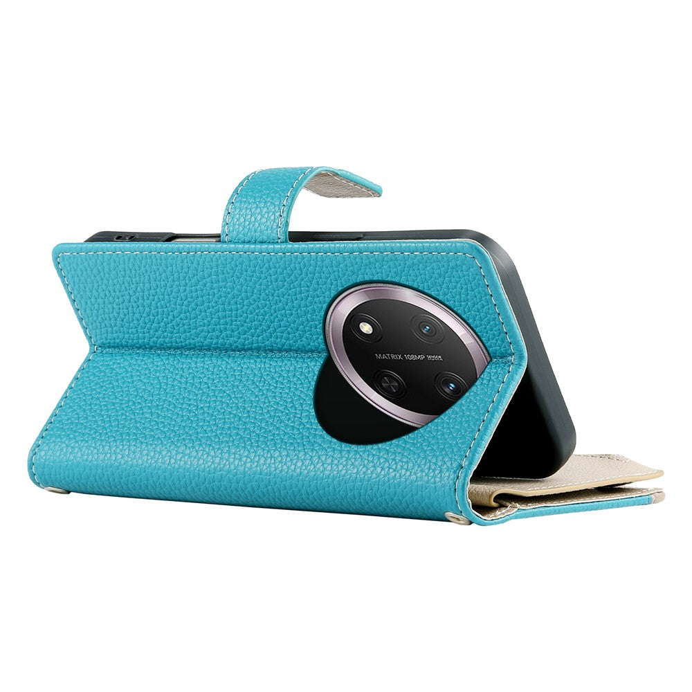For Honor Magic7 Lite 5G / X9c 5G / X60 Pro 5G Case Zipper Wallet Color Splicing Leather Flip Phone Cover with Straps