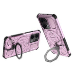 For Oppo Reno13 5G (Global) Magnetic Case Rotating Metal Kickstand PC + TPU Phone Back Cover